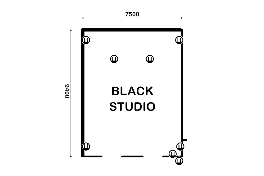 Studio Black の平面図