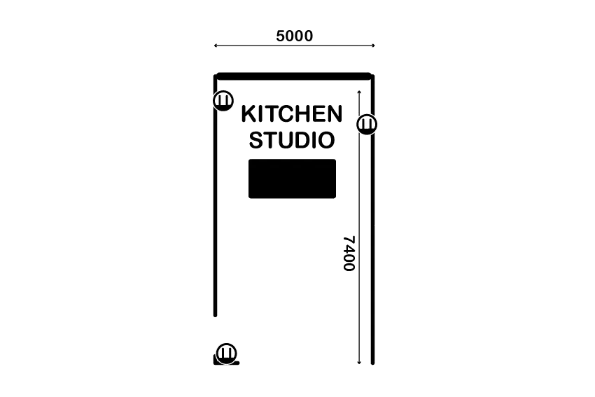 Kitchen Studio の平面図